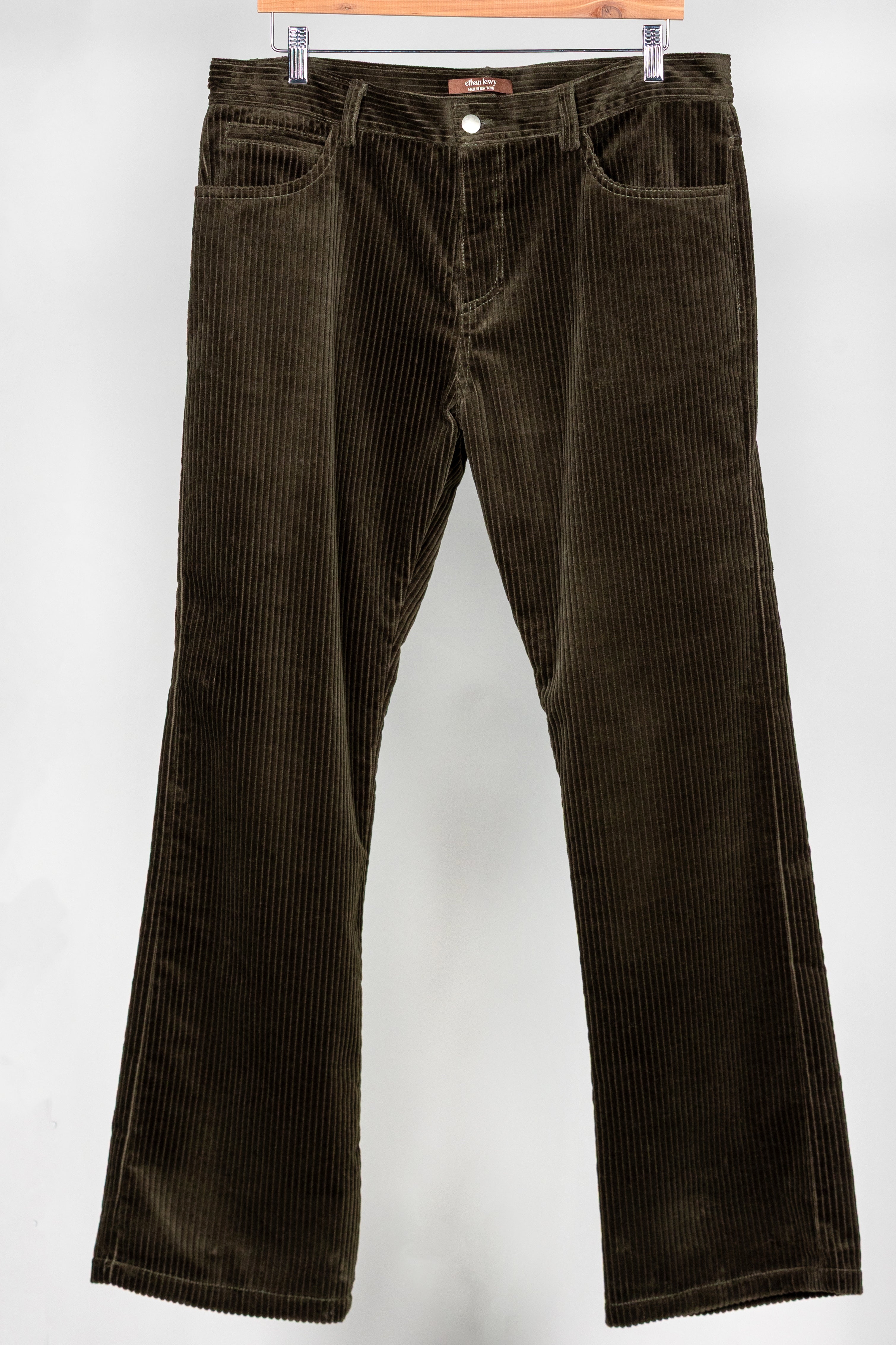 Olive Straight Leg Cords