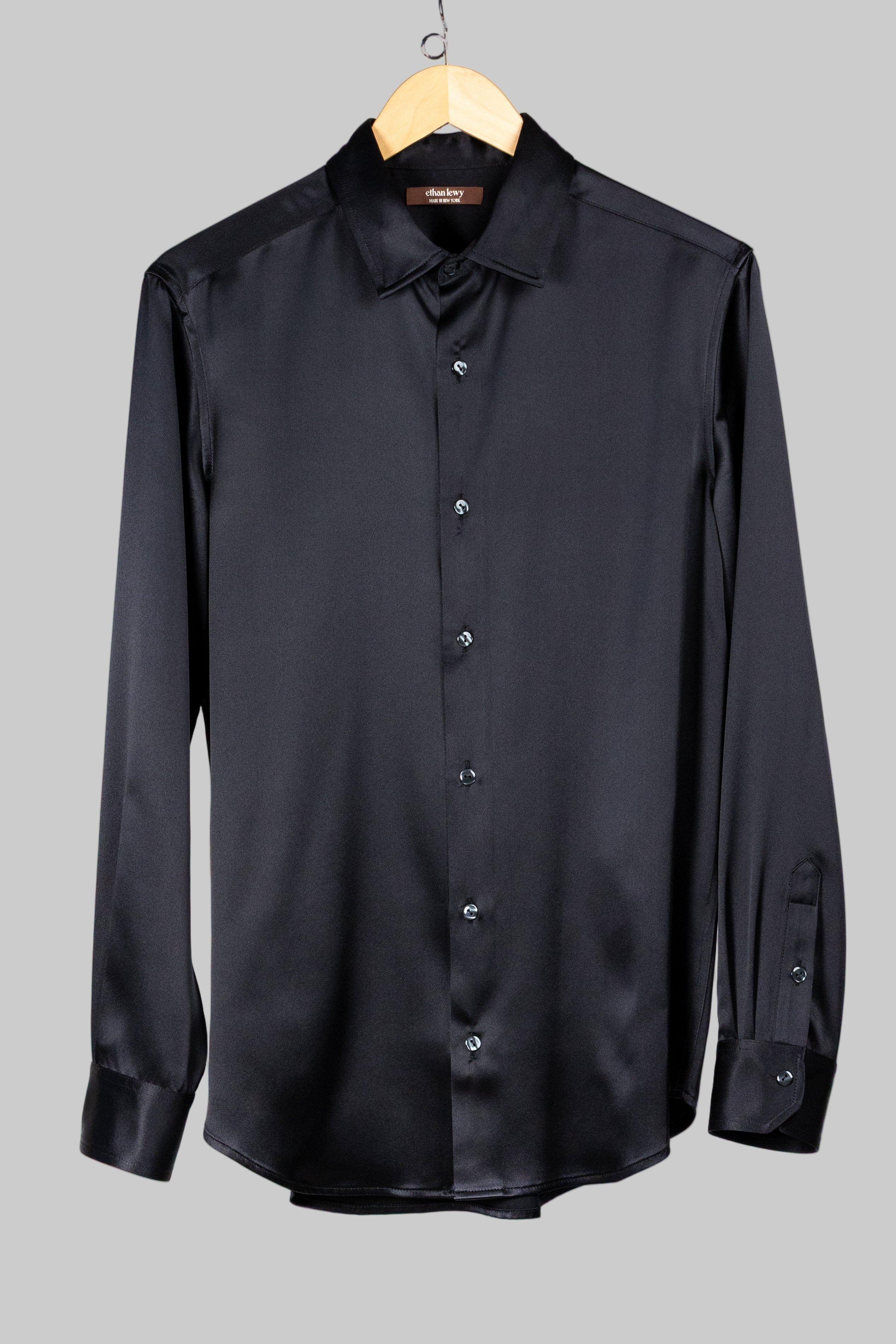 Black Silk Dress Shirt
