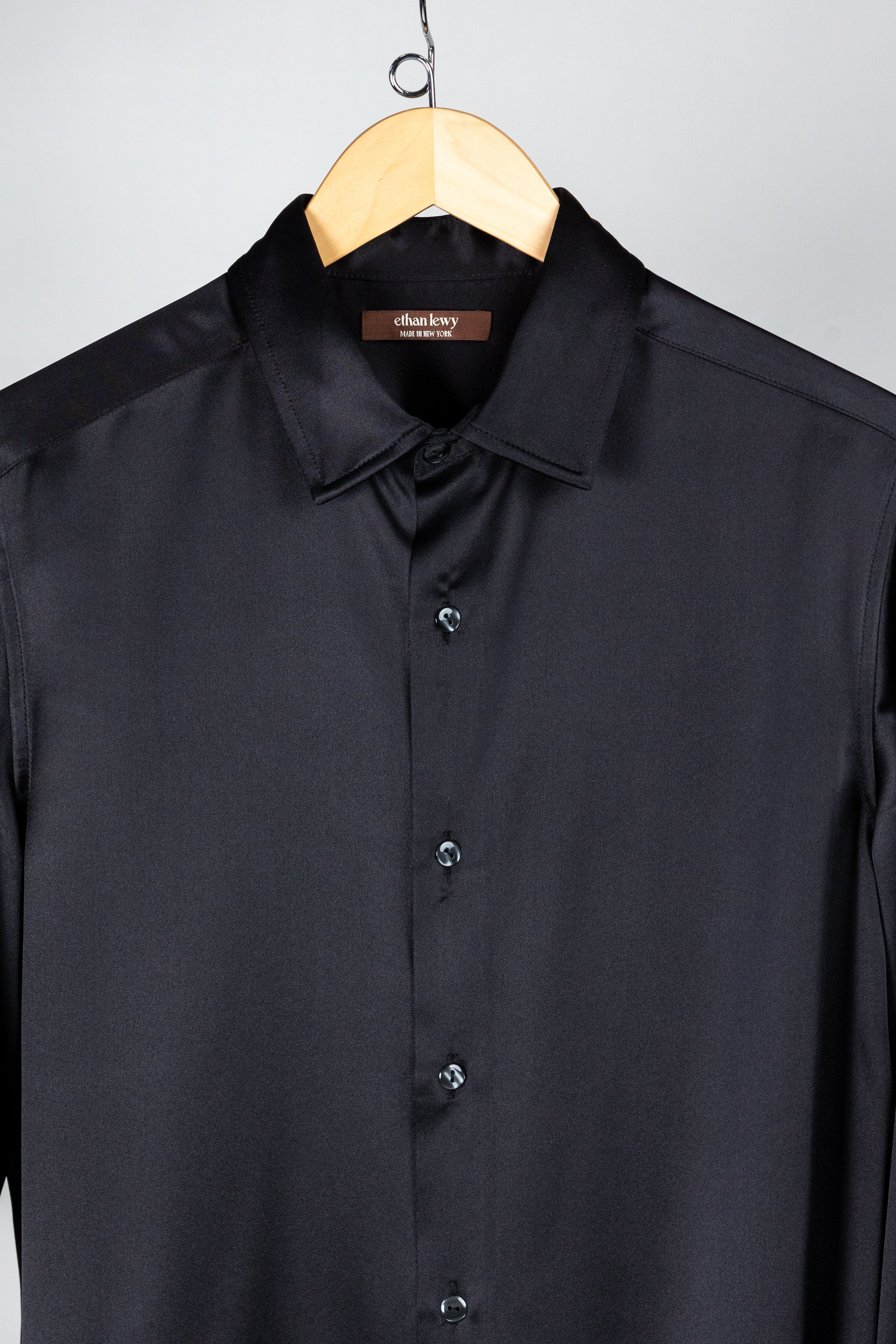 Black Silk Dress Shirt