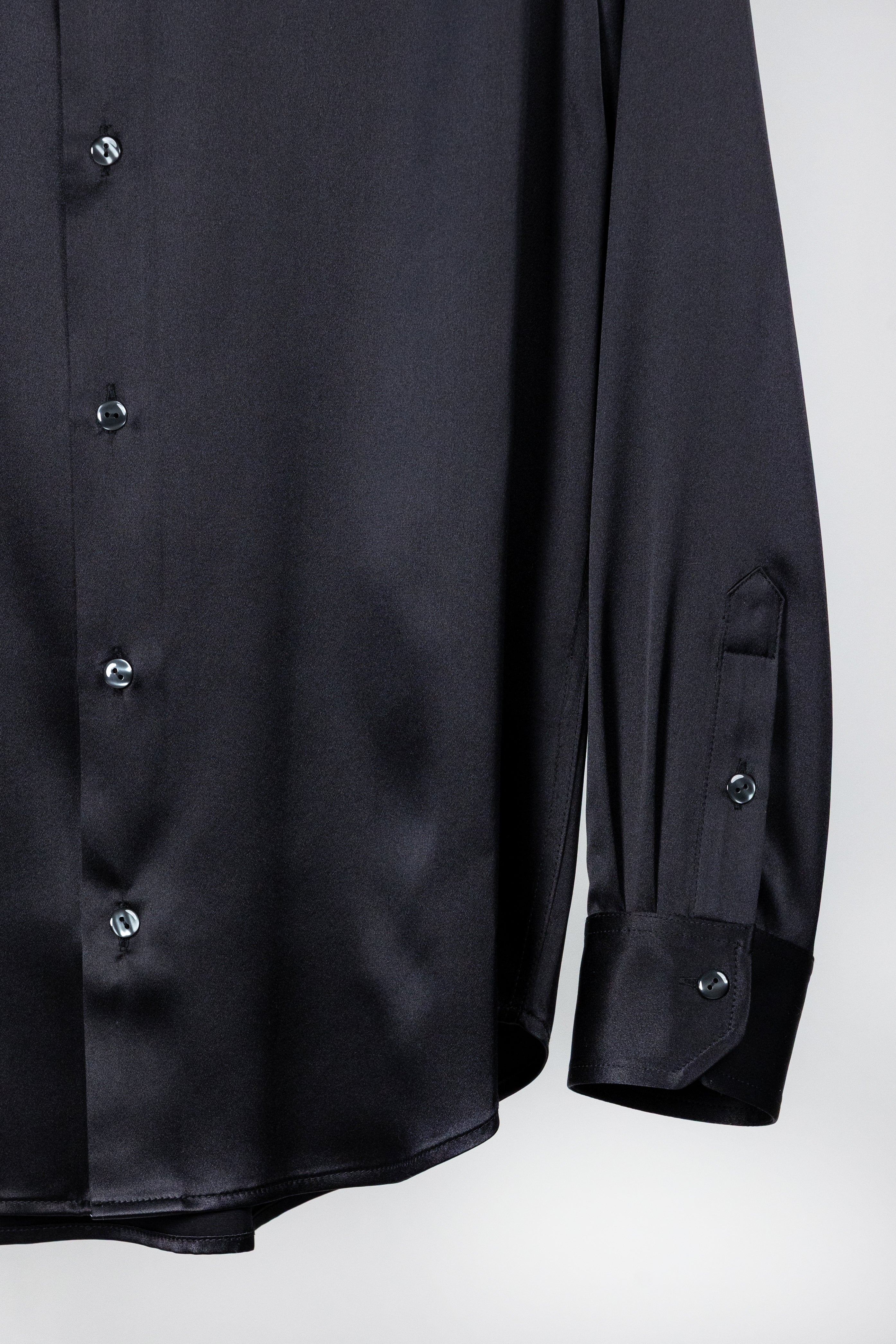 Black Silk Dress Shirt