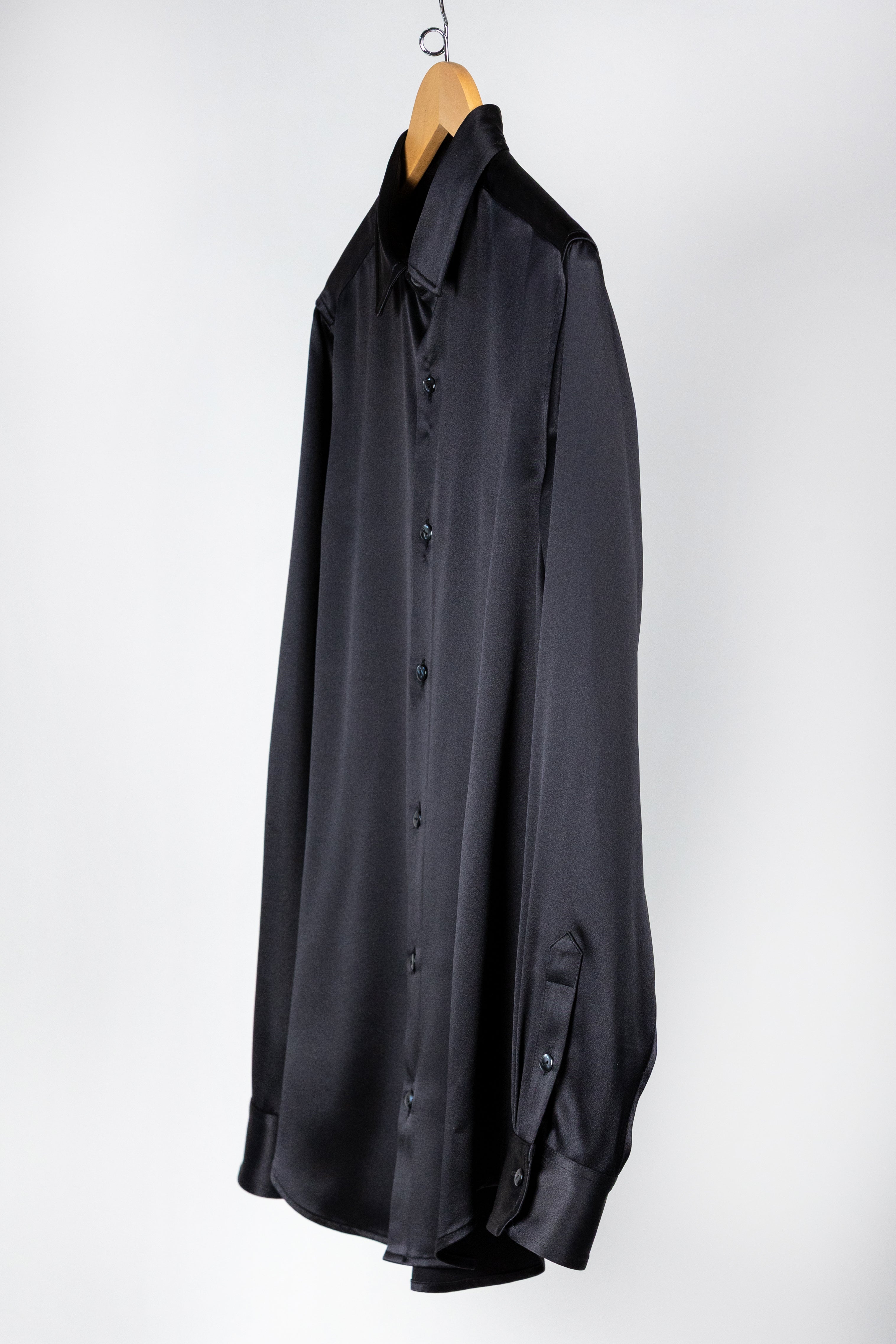 Black Silk Dress Shirt