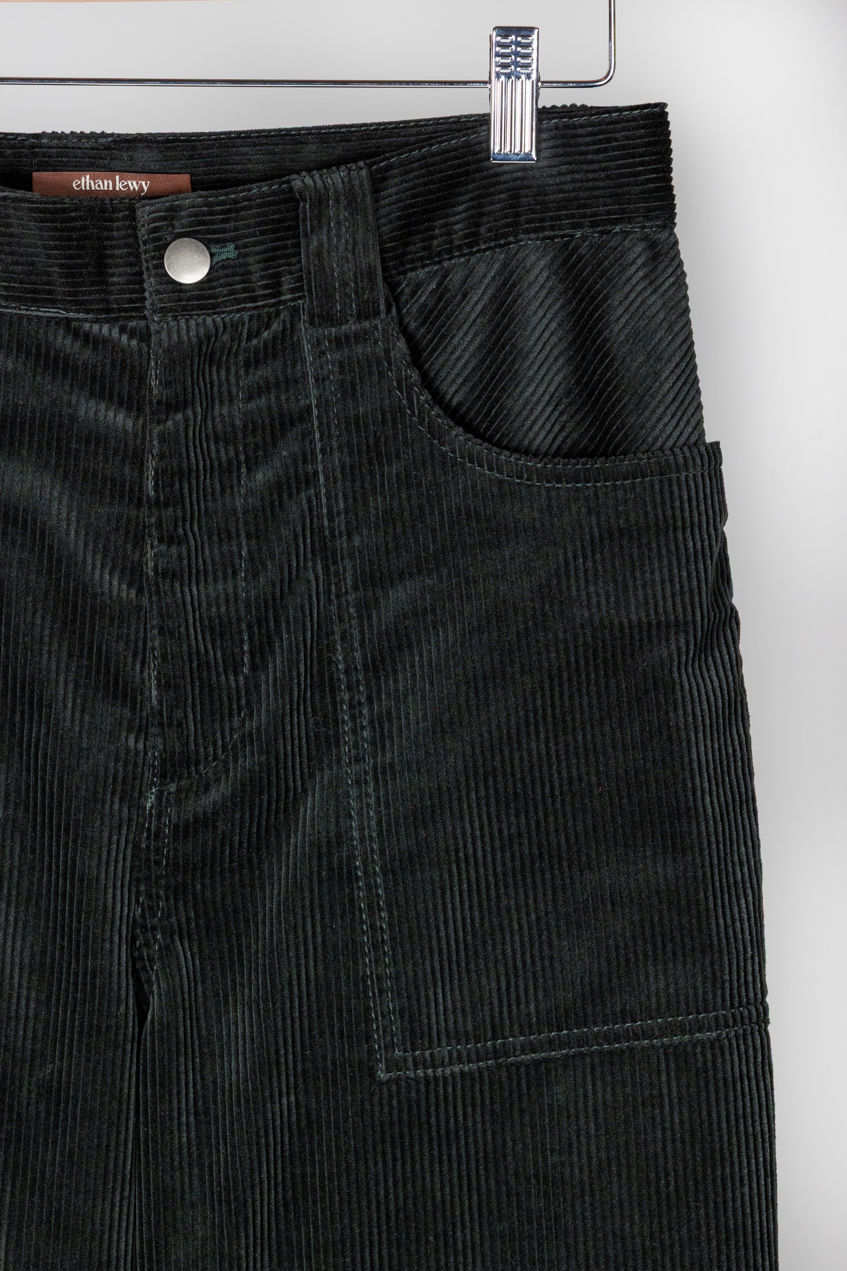 Cashmere Deep Green Wide Leg Cords