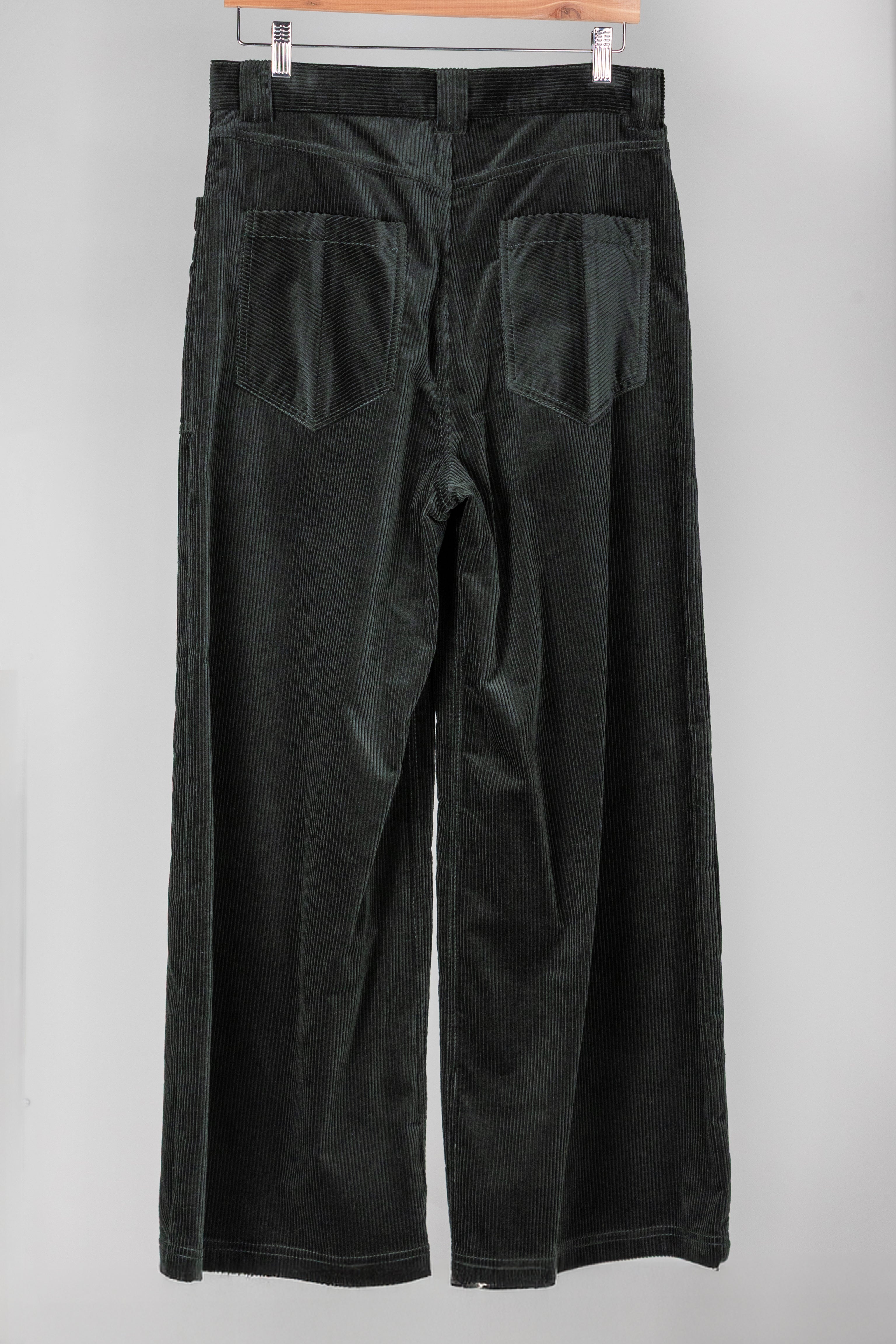 Cashmere Deep Green Wide Leg Cords