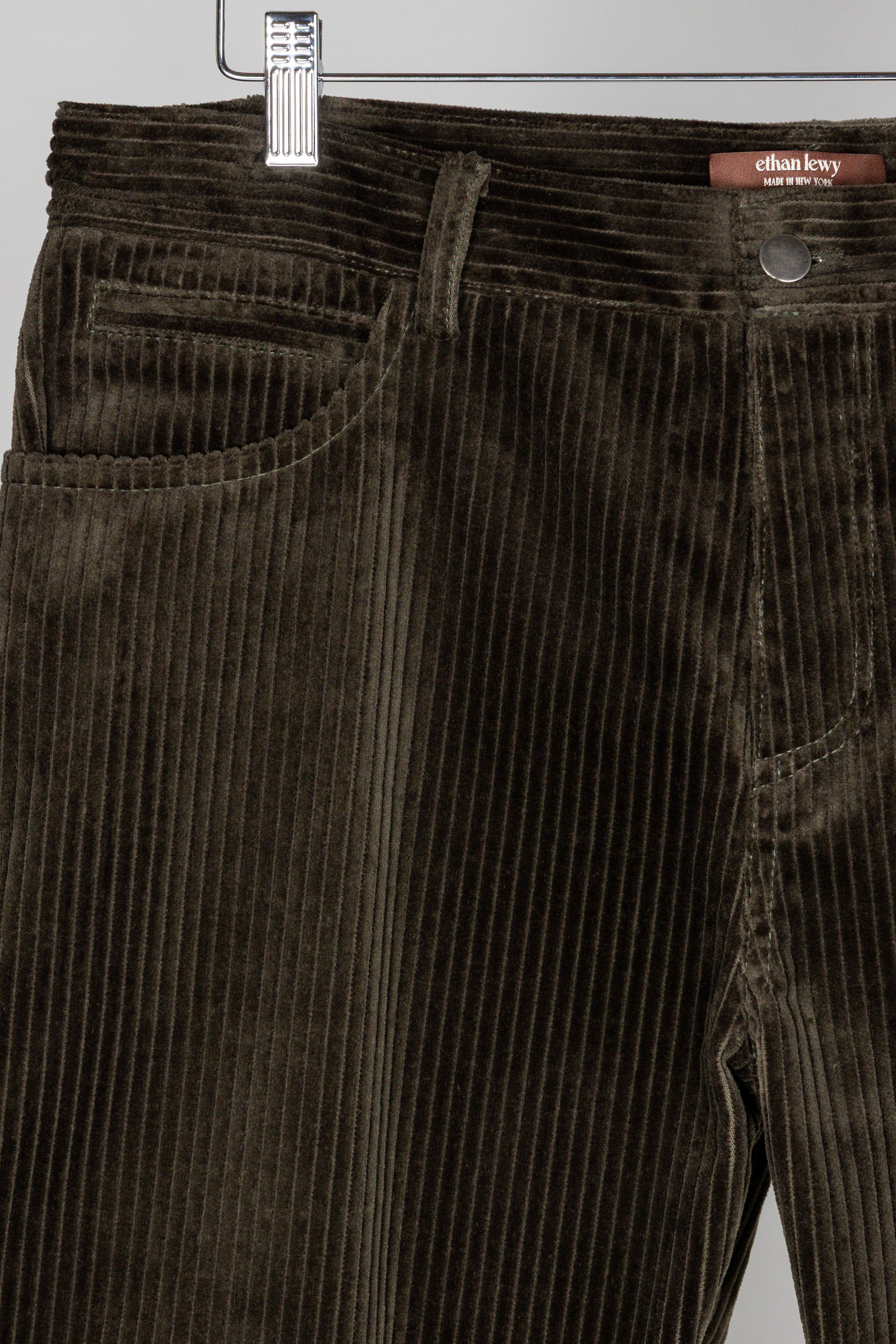 Olive Straight Leg Cords