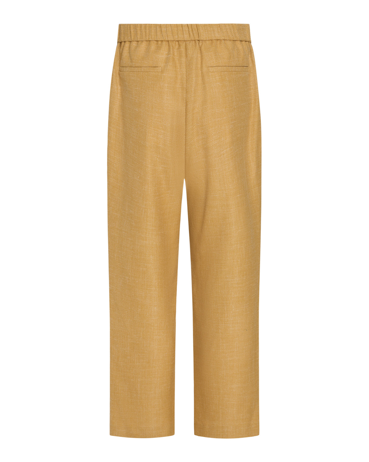 Yellow Linen Drawstring Pants