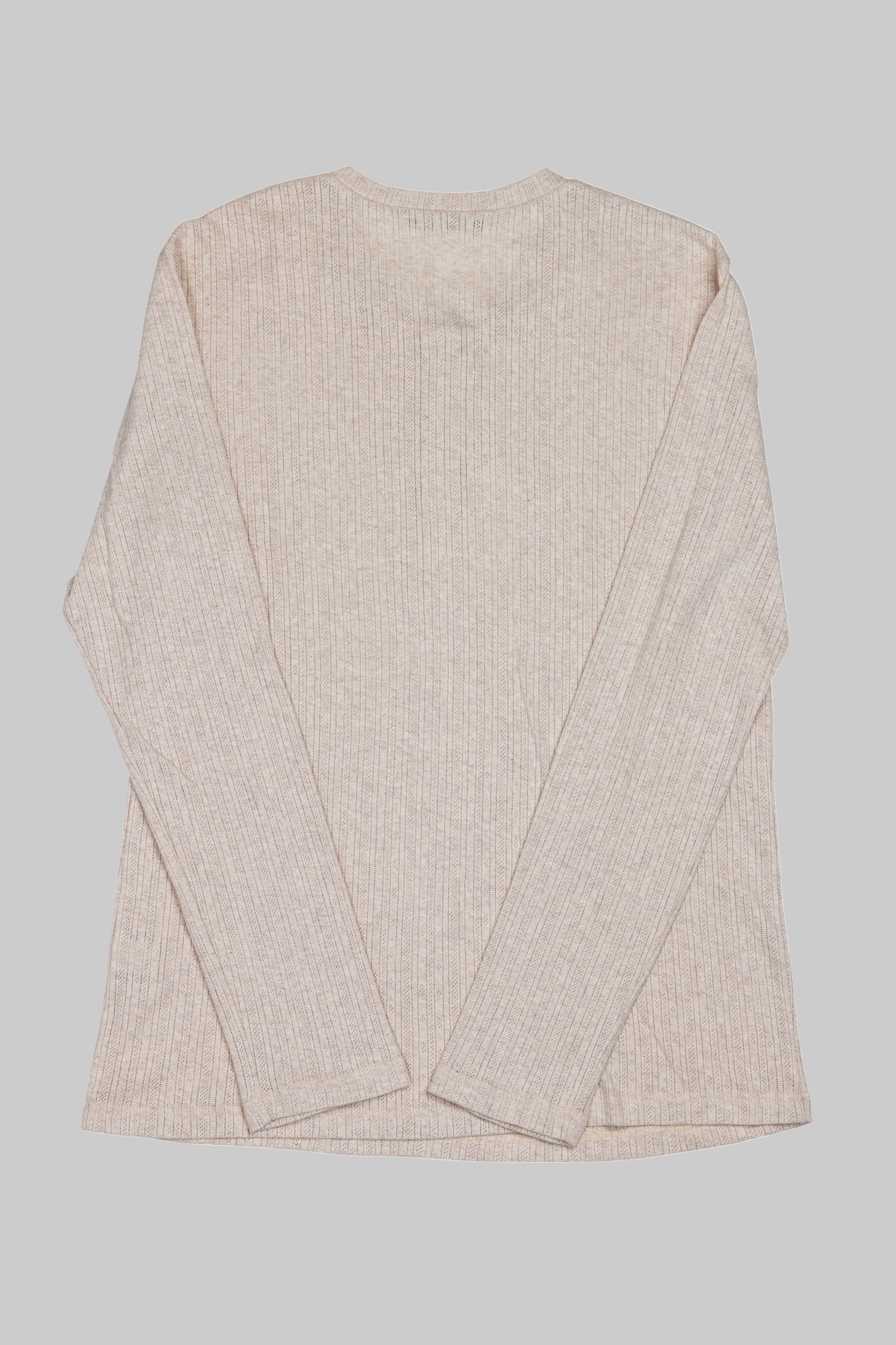 Pointelle Knit Henley Shirt