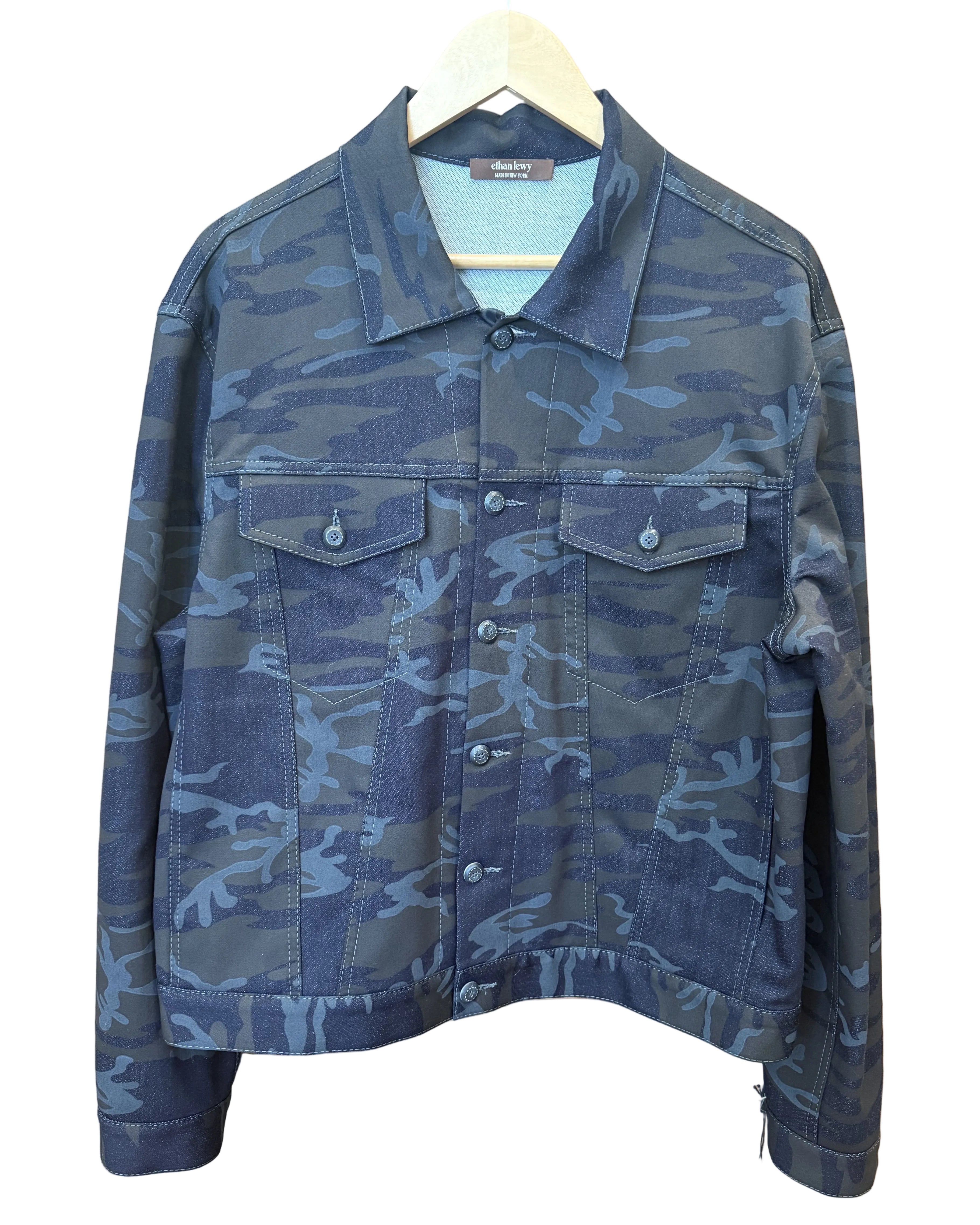 Blue Camo Jean Jacket