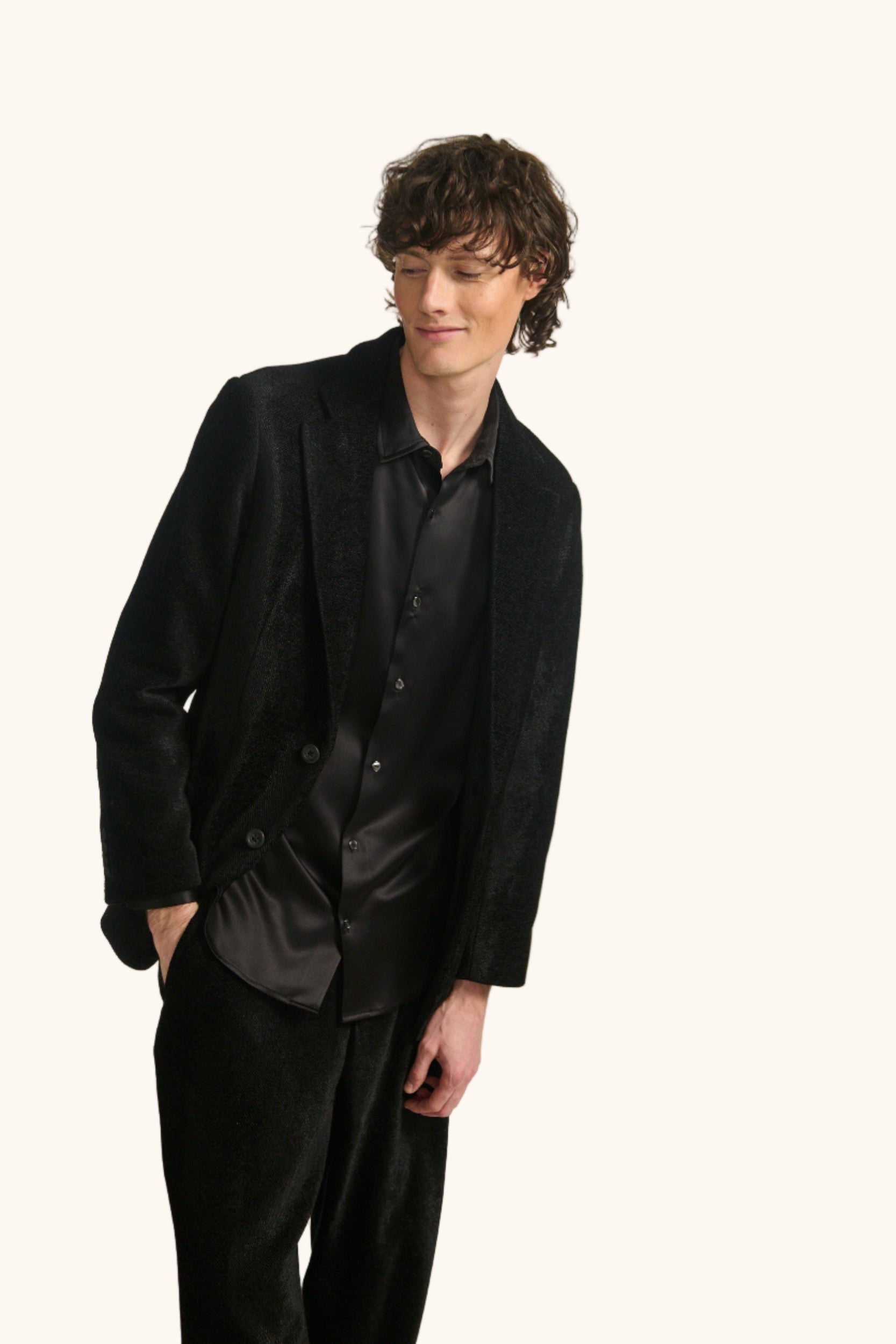 Black Silk Suit Jacket